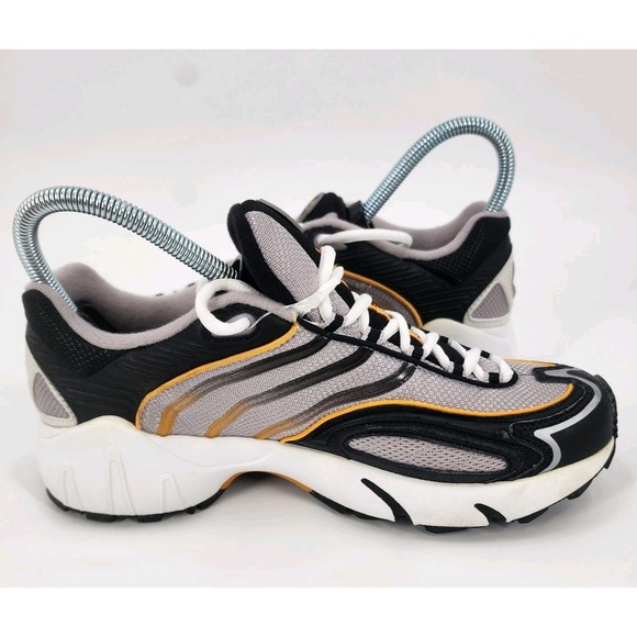 RARE VINTAGE ADIDAS TORSION SNEAKERS WOMENS SIZE 6 BLACK GRAY GOLD Y2K 2000S - Picture 7 of 14